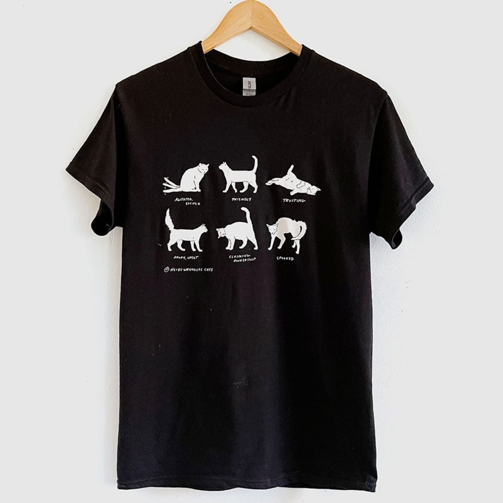 Black Cat Graphic T-Shirt XL NEW